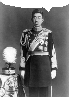 a black and white photo of a man in military uniform standing next to a table .