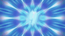 a blue background with a burst of light coming out of it .
