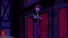 a cartoon character wearing a black shirt with the number 10 on it