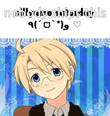 a picture of a boy with glasses and the words nobodyshipsthis