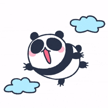 panda fly peace happy enjoy