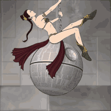 Wrecking Ball Princess Leia GIF - Wrecking Ball Princess Leia Slave Leia GIFs