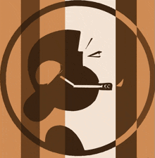 a cartoon drawing of a man smoking a cigarette with the letters lcc on it