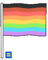 Pride Flag Hrc Sticker - Pride Flag Hrc Celebrate Stickers
