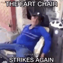 The Fart Chair Aga GIF