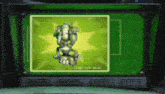 a green screen with a picture of a statue on it and the words " demo for woo "