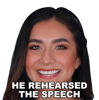 He Rehearsed The Speech Jennifer Alvarez Sticker - He Rehearsed The Speech Jennifer Alvarez Happily Stickers