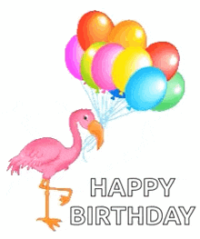 flamingo birthday balloons