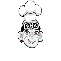 a monkey wearing a chef 's hat and goggles