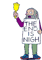 The End Is Nigh Nigh Sticker - The End Is Nigh Nigh Futurama Stickers
