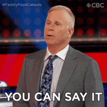 You Can Say It Gerry Dee GIF - You Can Say It Gerry Dee Family Feud Canada GIFs