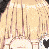 a close up of a person 's hair with glasses