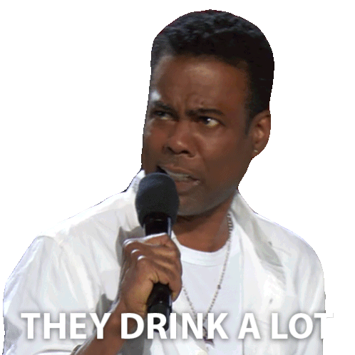 They Drink A Lot Chris Rock Sticker - They Drink A Lot Chris Rock Chris Rock Selective Outrage Stickers