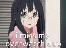 anime girl shy overwatch overwatch duo