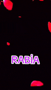 a red and yellow explosion with the word rabia written on it