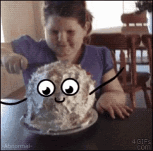 Faces On Things Birthday GIF - Faces On Things Birthday Cake GIFs