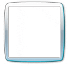 a white square with a blue border is a picture frame .