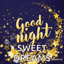good night my love sweet dreams stars