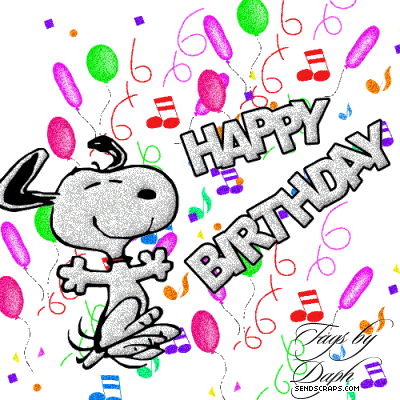 Happy Birthday Snoopy Sticker - Happy Birthday Snoopy Lets Celebrate Stickers