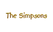 a white background with the word simpsons written in gold