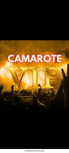 a picture of a crowd of people at a concert with the words camarote vip