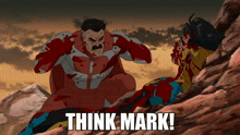 a cartoon of a man and a woman with the words think mark written below them