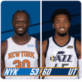New York Knicks (53) Vs. Utah Jazz (60) Half-time Break GIF - Nba Basketball Nba 2021 GIFs
