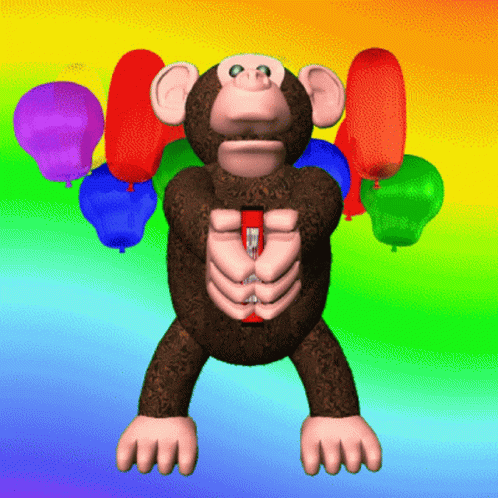happy birthday monkey cartoon