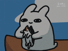 a drawing of a bunny with the words bunny is mine written below it