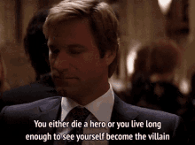 Harvey Dent Die A Hero GIF - Harvey Dent Die A Hero Or Live Long Enough To See Yourself Become The Villian GIFs