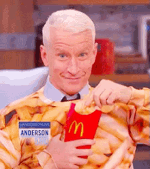 Anderson Cooper Fries GIF - Anderson Cooper Fries Hungry GIFs