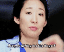 Christina Yang Greys Anatomy GIF - Christina Yang Greys Anatomy The Finger GIFs