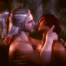 Kissing Geralt Of Rivia GIF