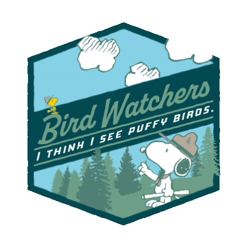Bird Watchers Snoopy Sticker - Bird Watchers Snoopy Woodstock Stickers