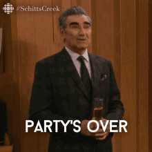 Partys Over Johnny Rose GIF - Partys Over Johnny Rose Johnny GIFs