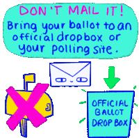 Dont Mail It Bring Your Ballot Sticker - Dont Mail It Bring Your Ballot Official Ballot Dropbox Stickers