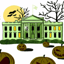 haunted house horror halloween pumpkin white house