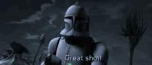 star wars clone trooper great shot nice shot good shot
