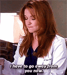 Greys Anatomy April Kepner GIF - Greys Anatomy April Kepner I Have To Go Away From You Now GIFs