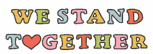 stand together all together we stand together text animated text