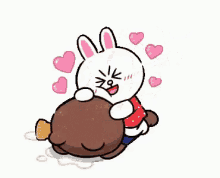 Brown And Cony Cute GIF - Brown And Cony Cute Ice Cream GIFs