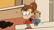 sitting with you luan loud the loud house hanging out with you smiling at you
