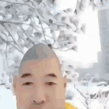 Chinese Man Singing GIF - Chinese Man Singing Singing In The Snow GIFs