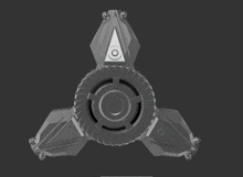 a 3d model of a spinning object with a circle in the center