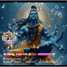 a picture of a statue of shiva with the name praashant