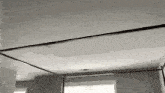 a black and white photo of a room with a canopy bed and a mirror .