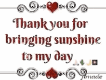 Thank You Thank You For Bringing Sunshine To My Day GIF - Thank You Thank You For Bringing Sunshine To My Day Hearts GIFs