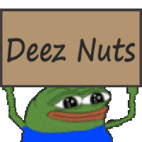 Pepe Pepe Deez Nuts Sticker - Pepe Pepe Deez Nuts Pepe Holding Sign Stickers