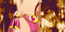 a close up of a woman 's stomach in a pink bikini