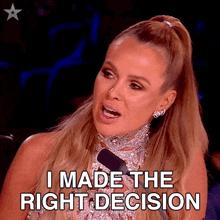 a woman says i made the right decision